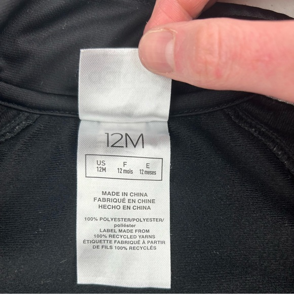 Adidas Black & White Striped Track Suit 12M - Picture 5 of 12